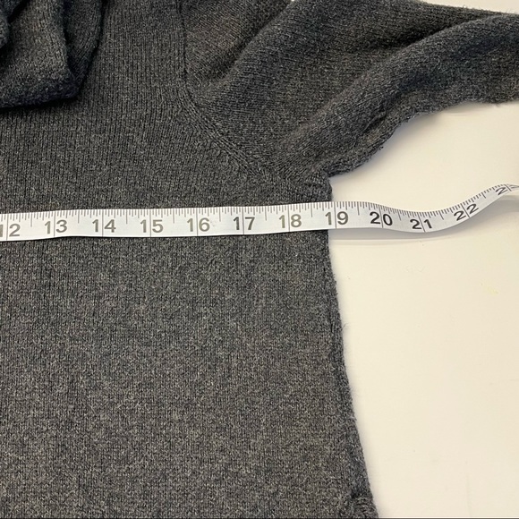 Stylus Sweater Womens Gray Long Sleeve Asymmetrical Turtleneck Cotton Blend M - Picture 3 of 13
